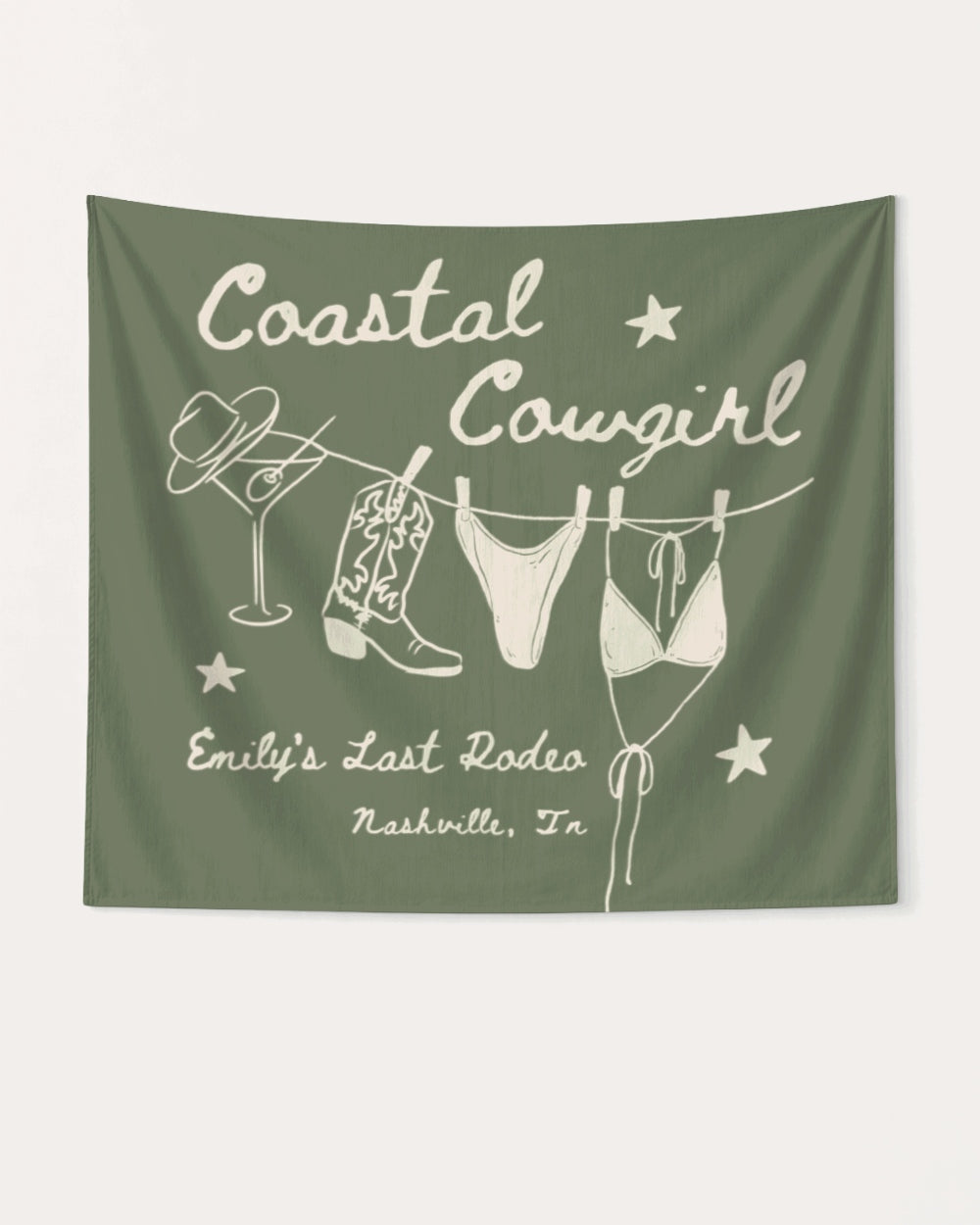 Coastal Cowgirl Banner Moss