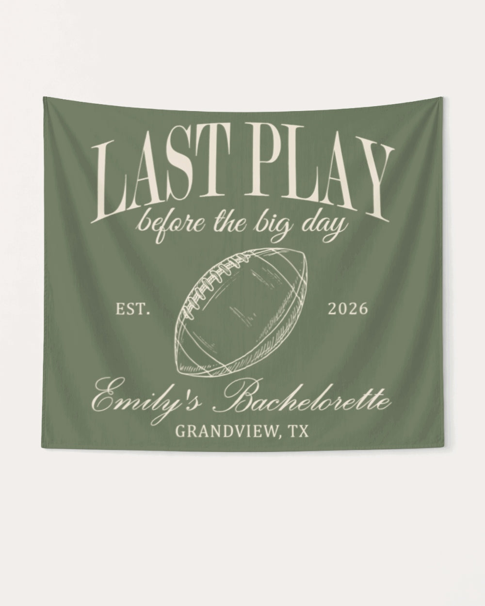 Last Play Before the Big Day - Football Banner Moss