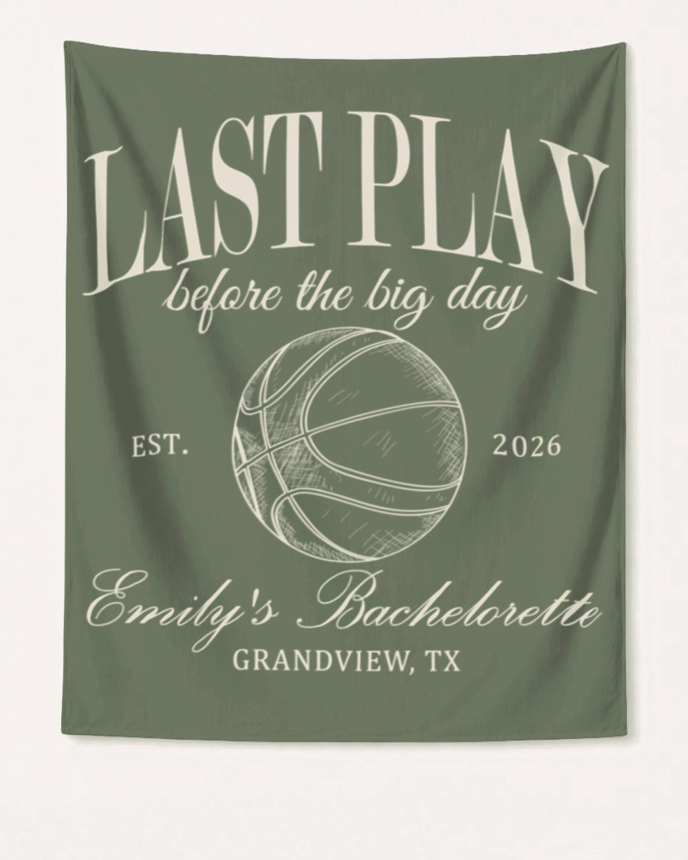 Last Play Before the Big Day - Basketball Banner Moss