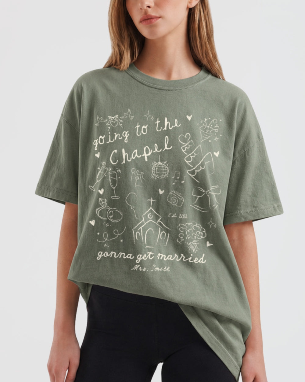 Going To The Chapel T-Shirt Moss