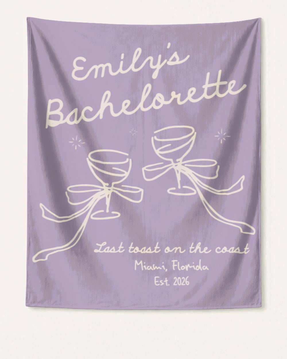 Last Toast on the Coast - Bow Cocktail Bach Banner Orchid