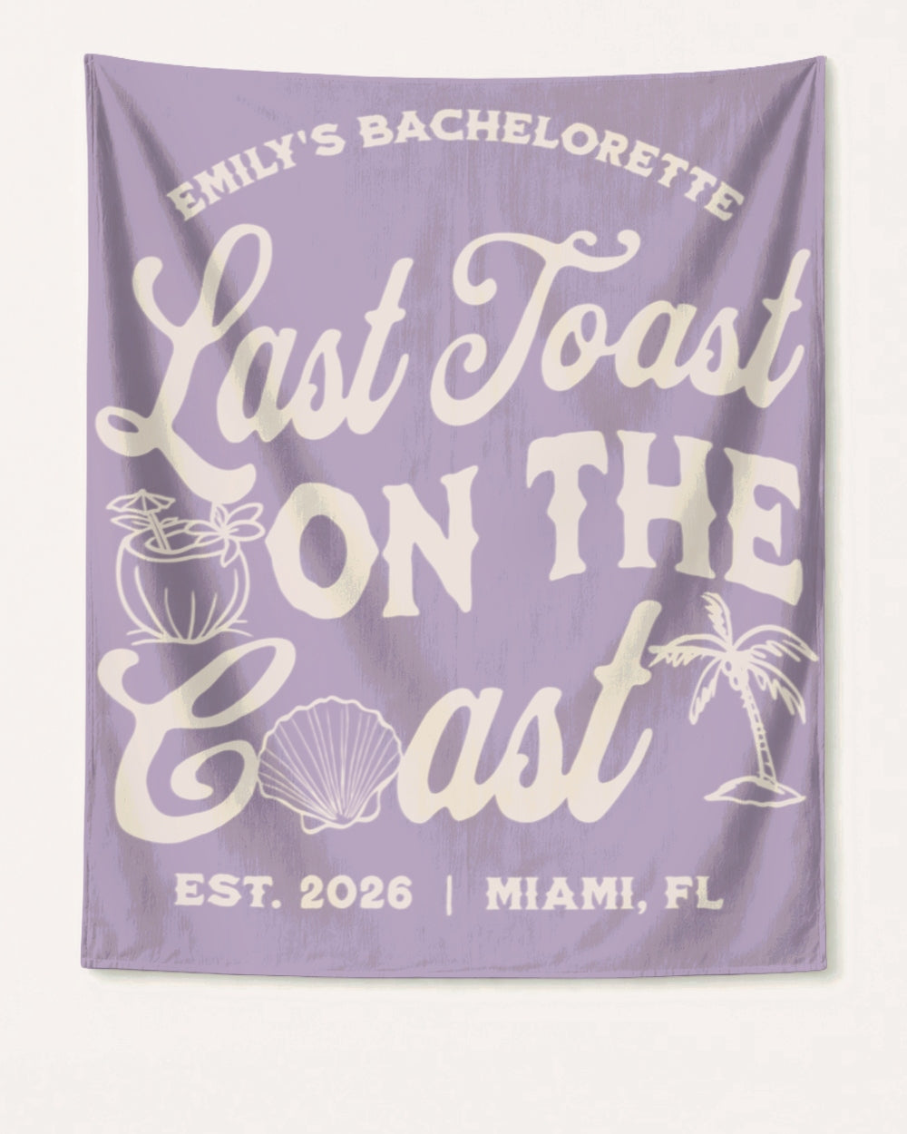 Last toast on the coast - text Banner Orchid
