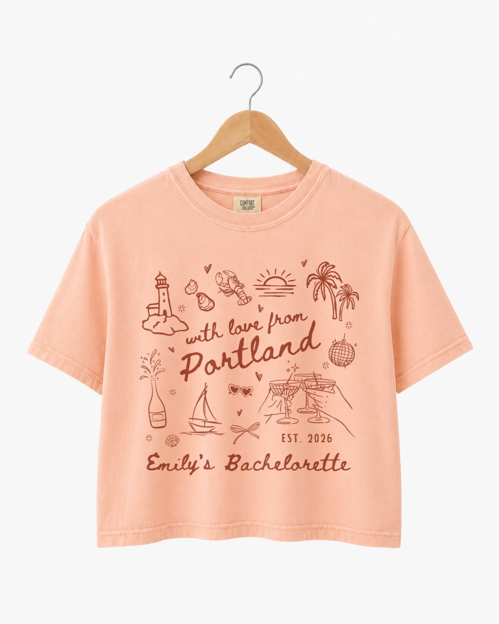 With Love from Portland Crop Top Peachy