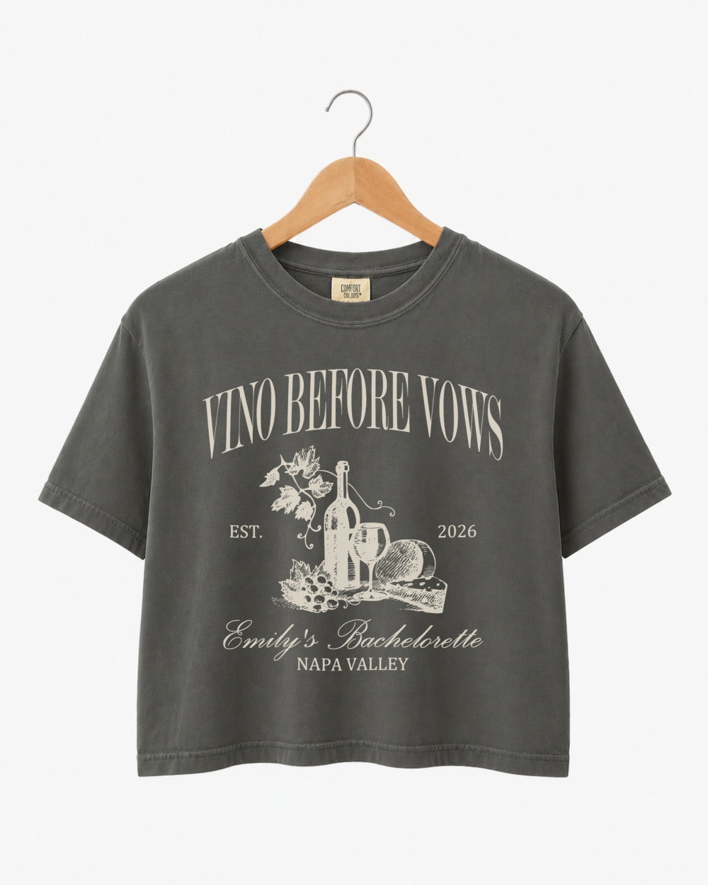 Vino Before Vows Crop Top Pepper