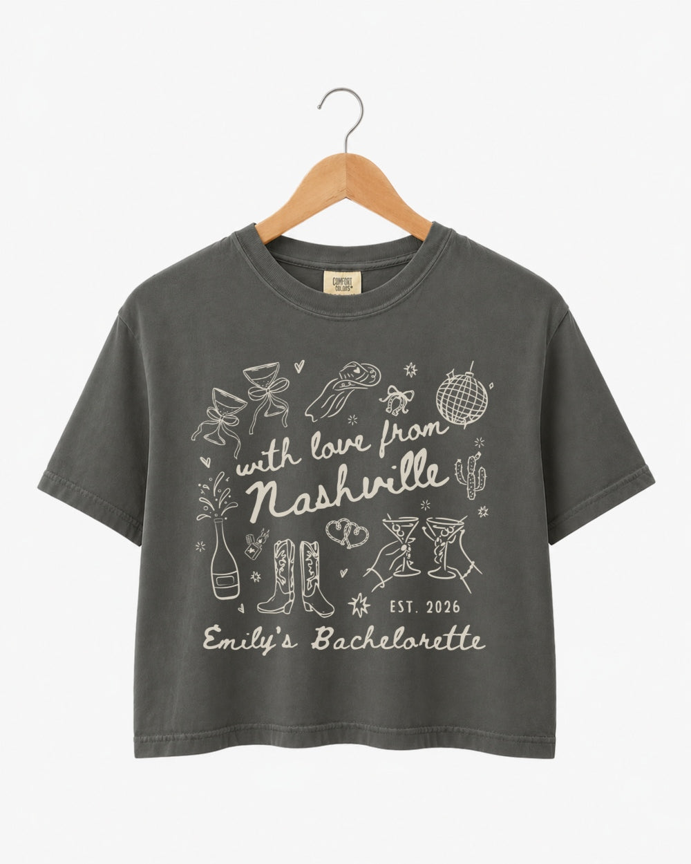 With Love from Nashville Crop Top Pepper
