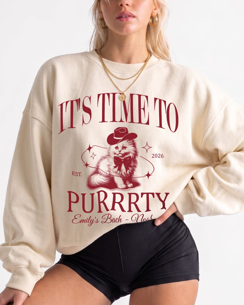 I'm Getting Meowied Bow Sweatshirt