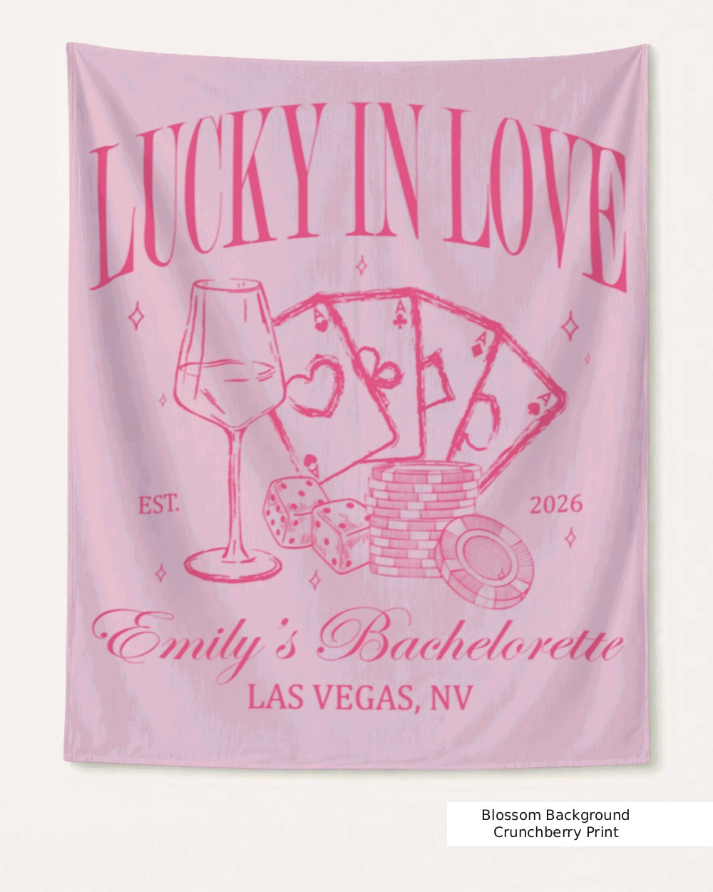 Lucky In Love Wine Cards Banner