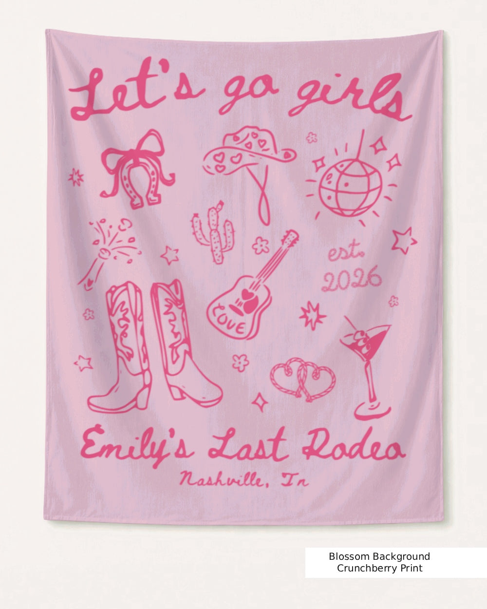 Let's Go Girls Cowgirl Party Banner