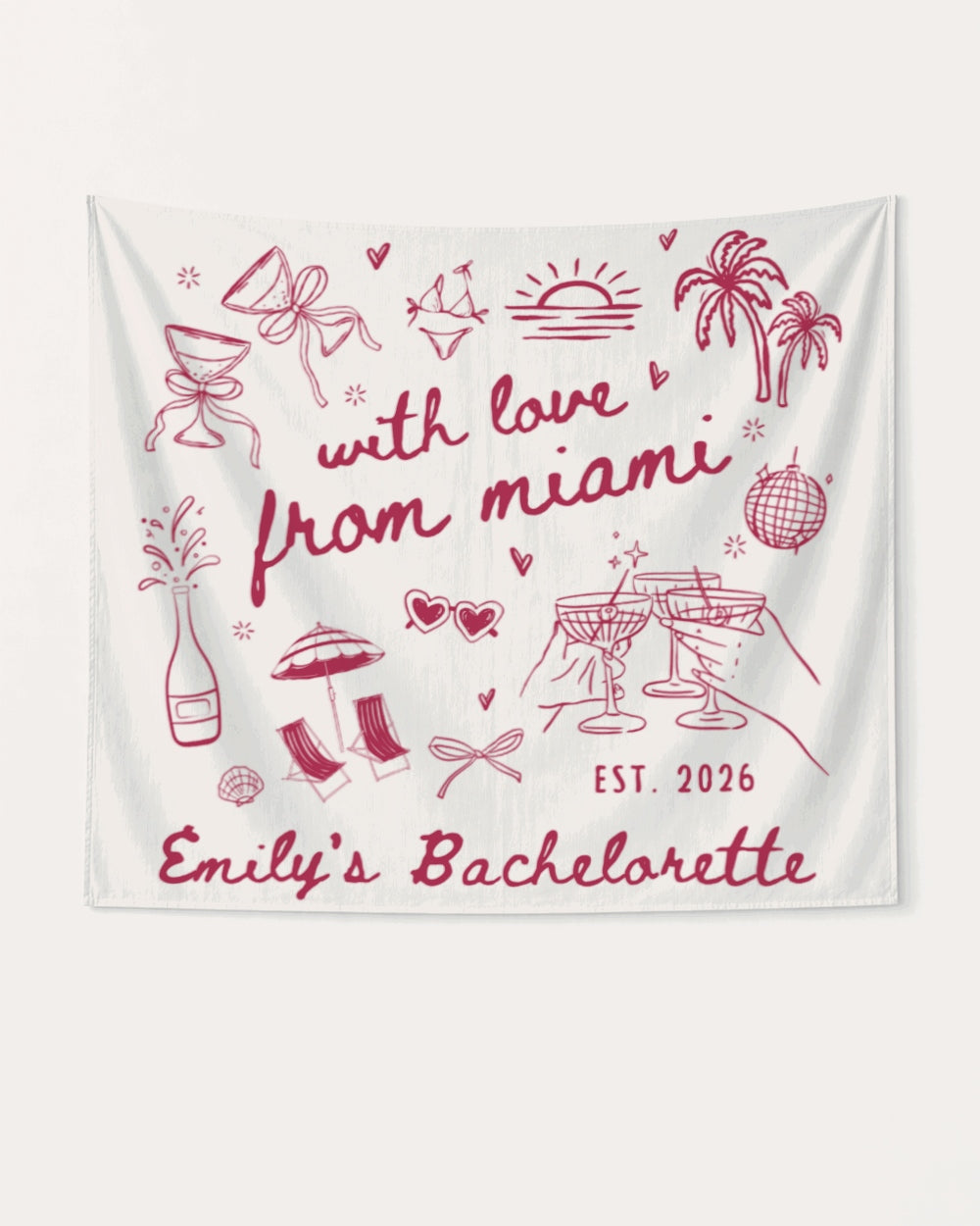 With Love from Miami Banner White