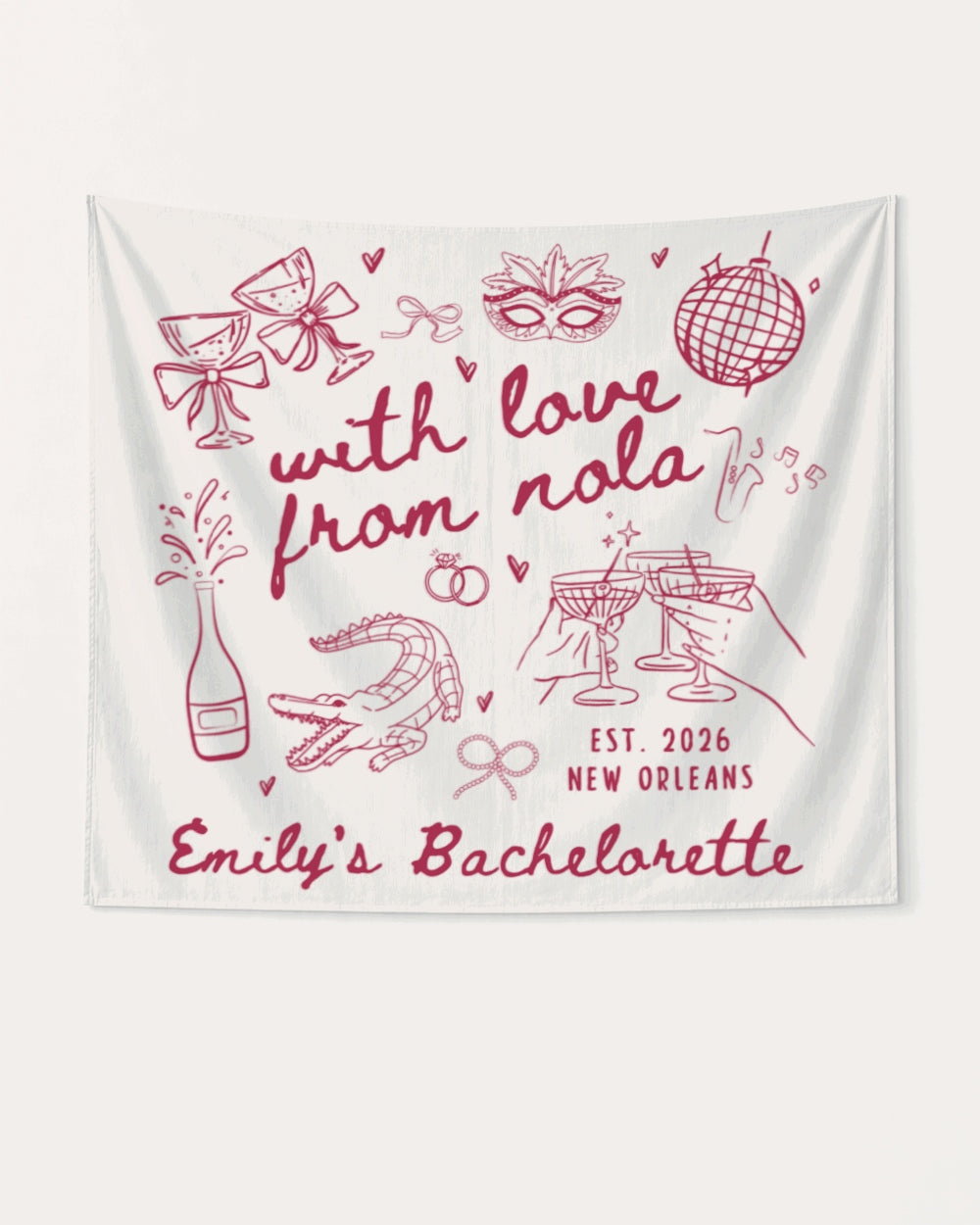 With Love from Nola Banner White