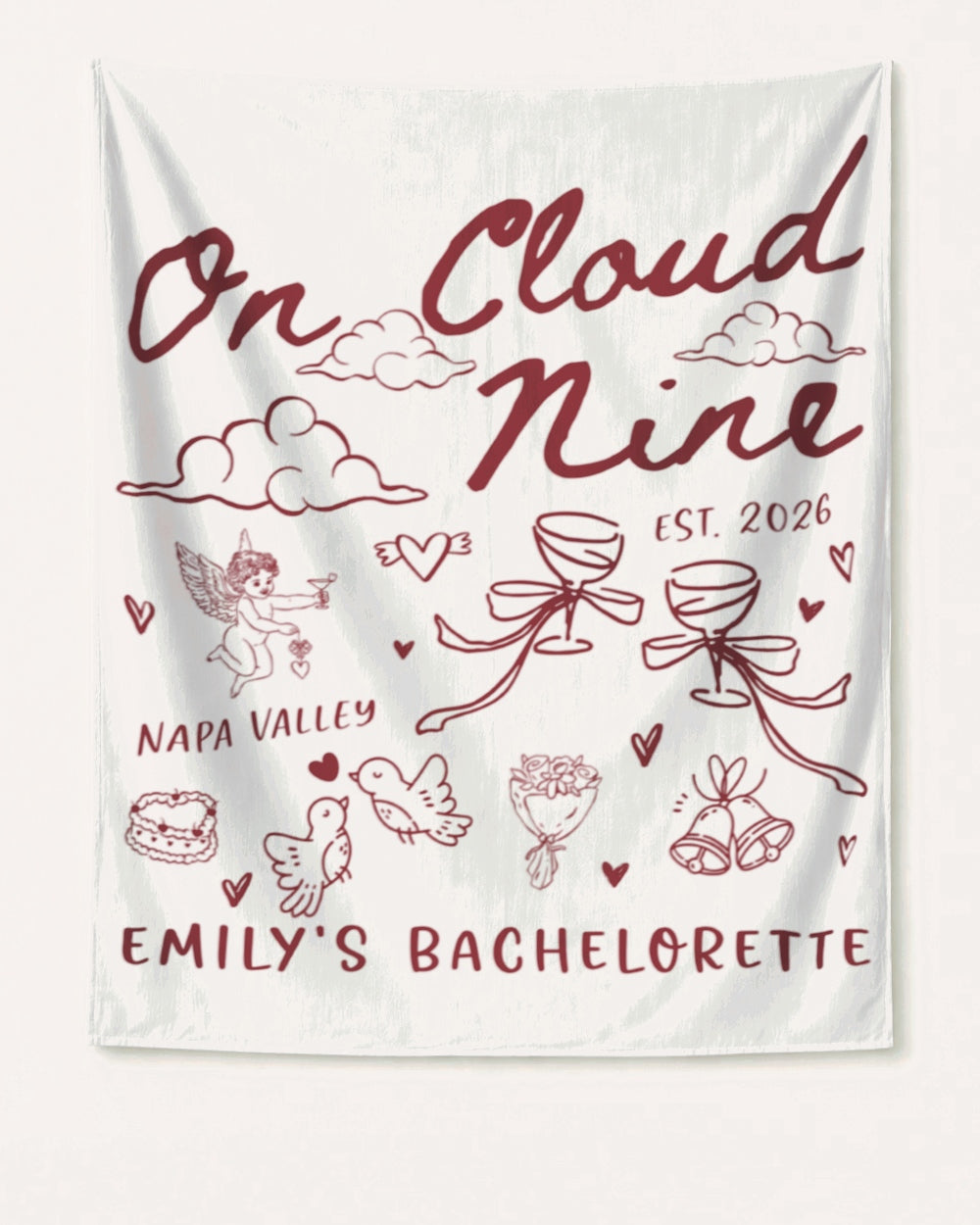 On Cloud Nine Banner White