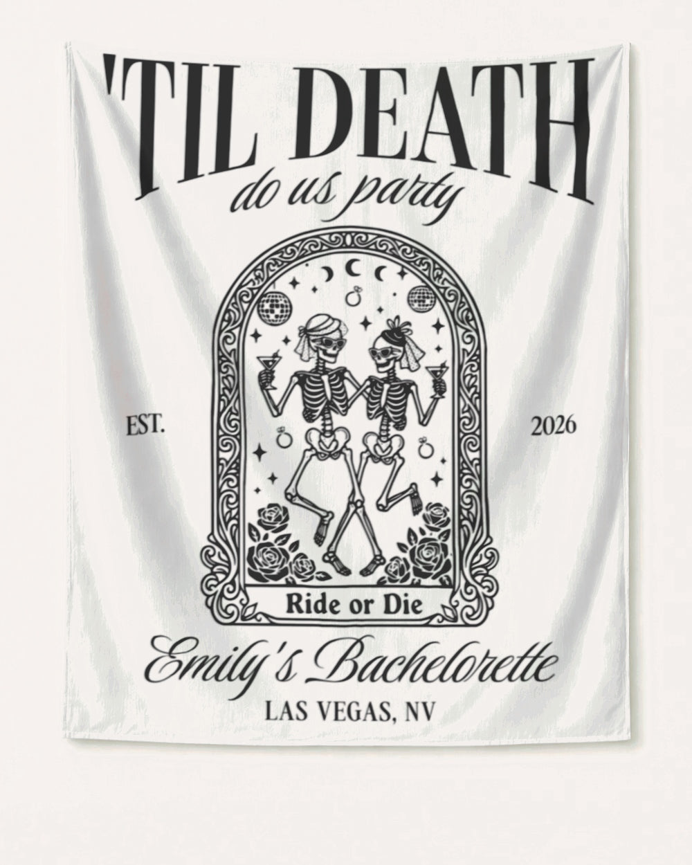 Til death do us party - Tarot-inspired Banner White