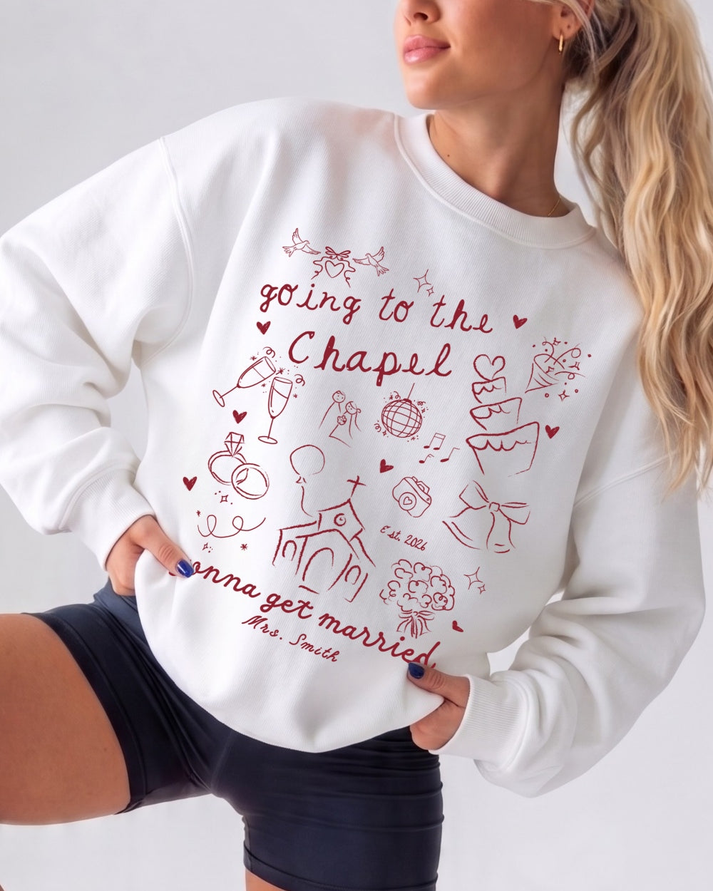 Going To The Chapel Sweatshirt White
