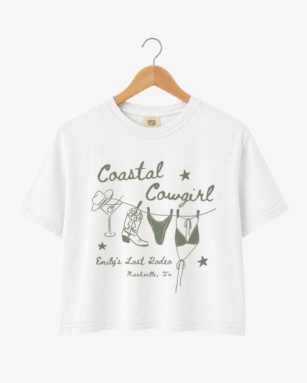 Coastal Cowgirl Crop Top White