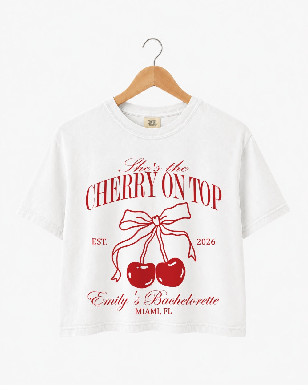 She's The Cherry On Top Crop Top White