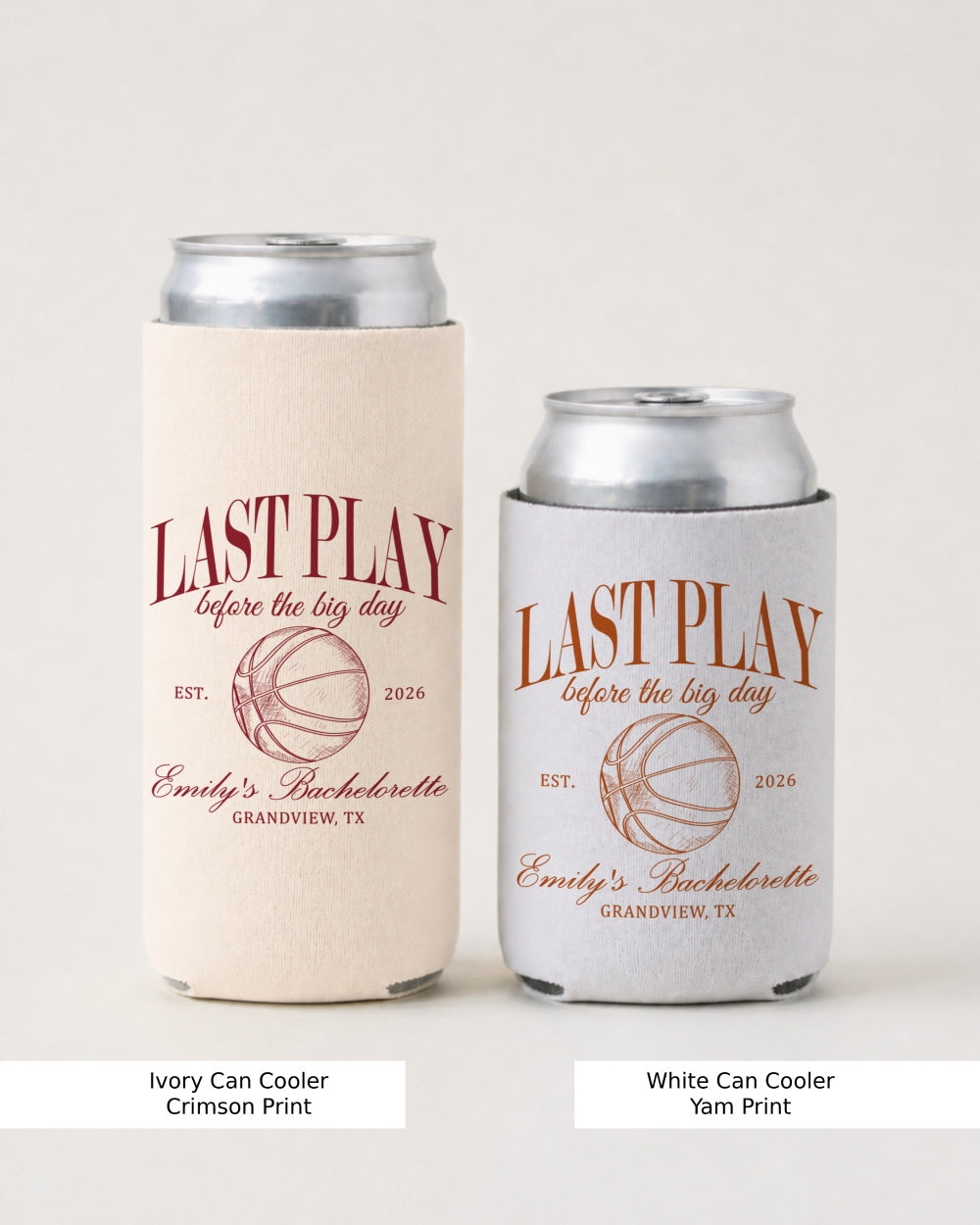 Last Play Before the Big Day - Basketball Can Cooler White