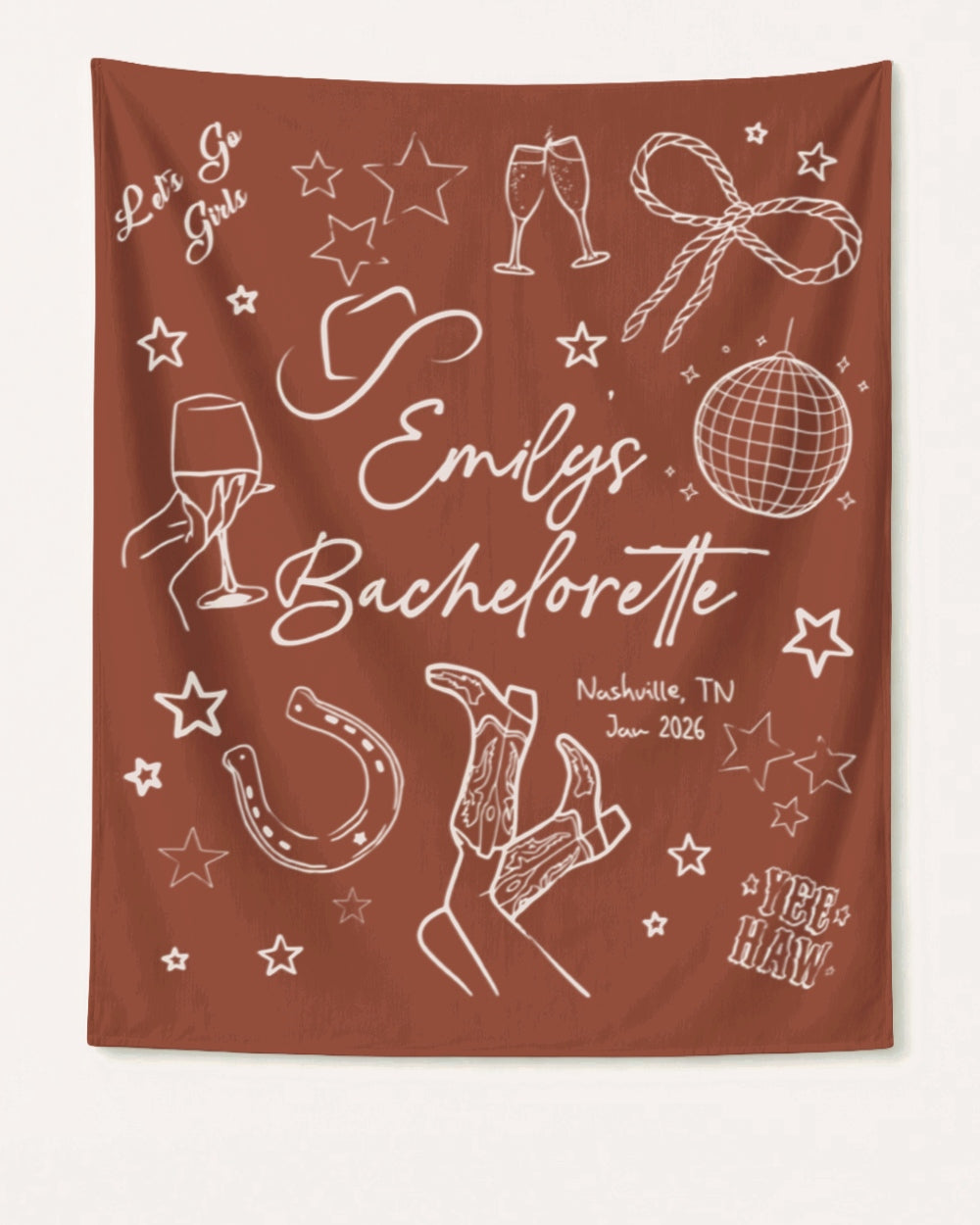 Let's Go Girls Disco Boots Banner Yam