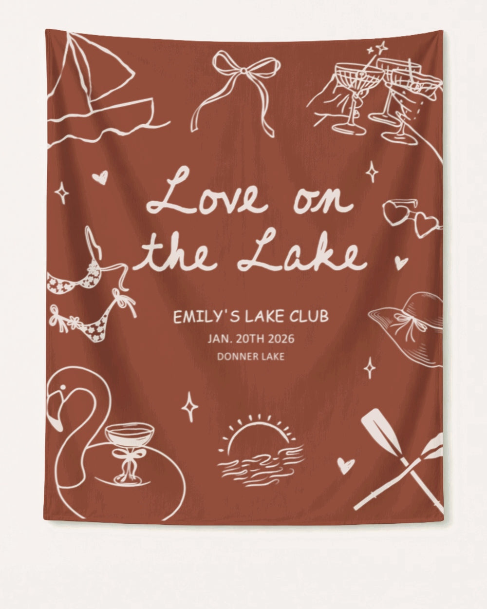 Love on the Lake Banner Yam