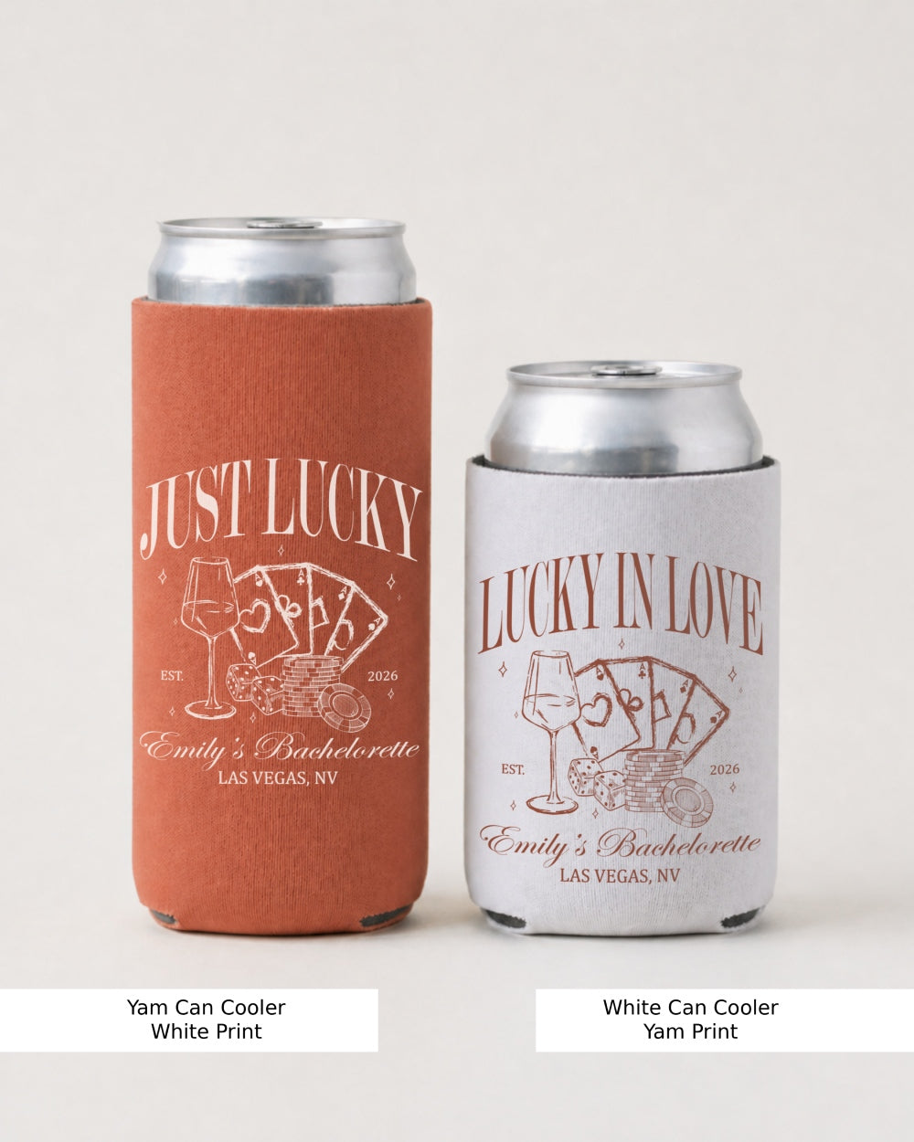 Lucky In Love Wine Cards Can Cooler Yam