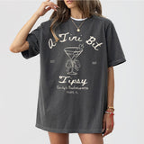 A Bride in a Tini Bit Bachelorette Comfort Colors Shirt Custom Dirty Martini Bachelorette Party Shirt Tini Bit Tipsy Tshirt Tini Bit Engaged - Pepper Product Image