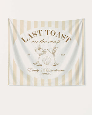 Last Toast on The Coast Banner Beige