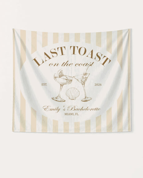 Last Toast on The Coast Banner Beige