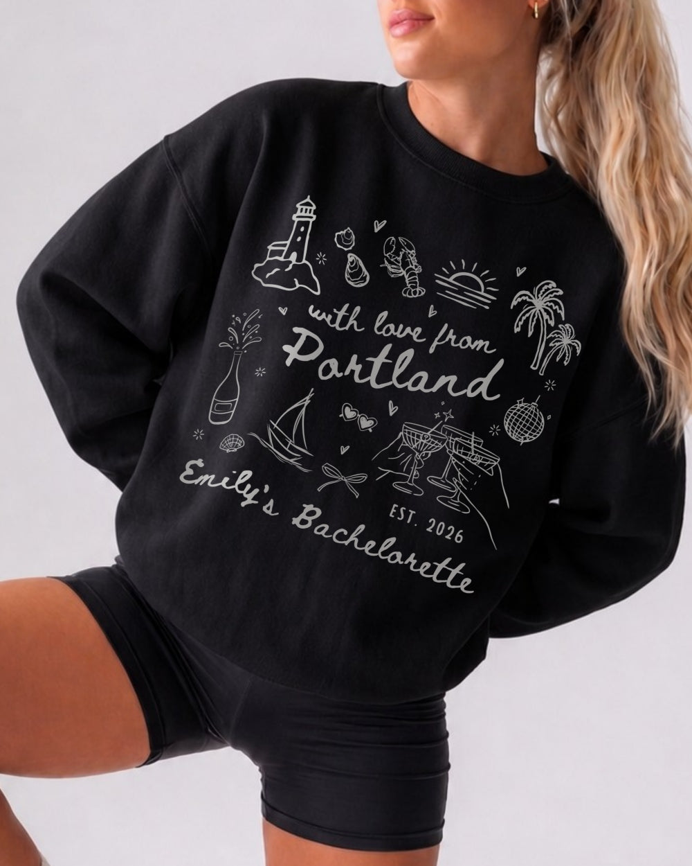 With Love from Portland Sweatshirt Black