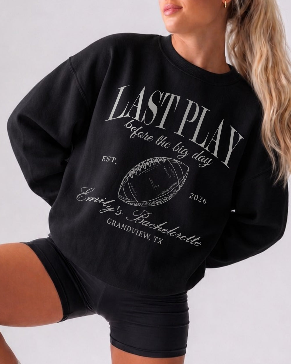 Last Play Before the Big Day - Football Sweatshirt Black