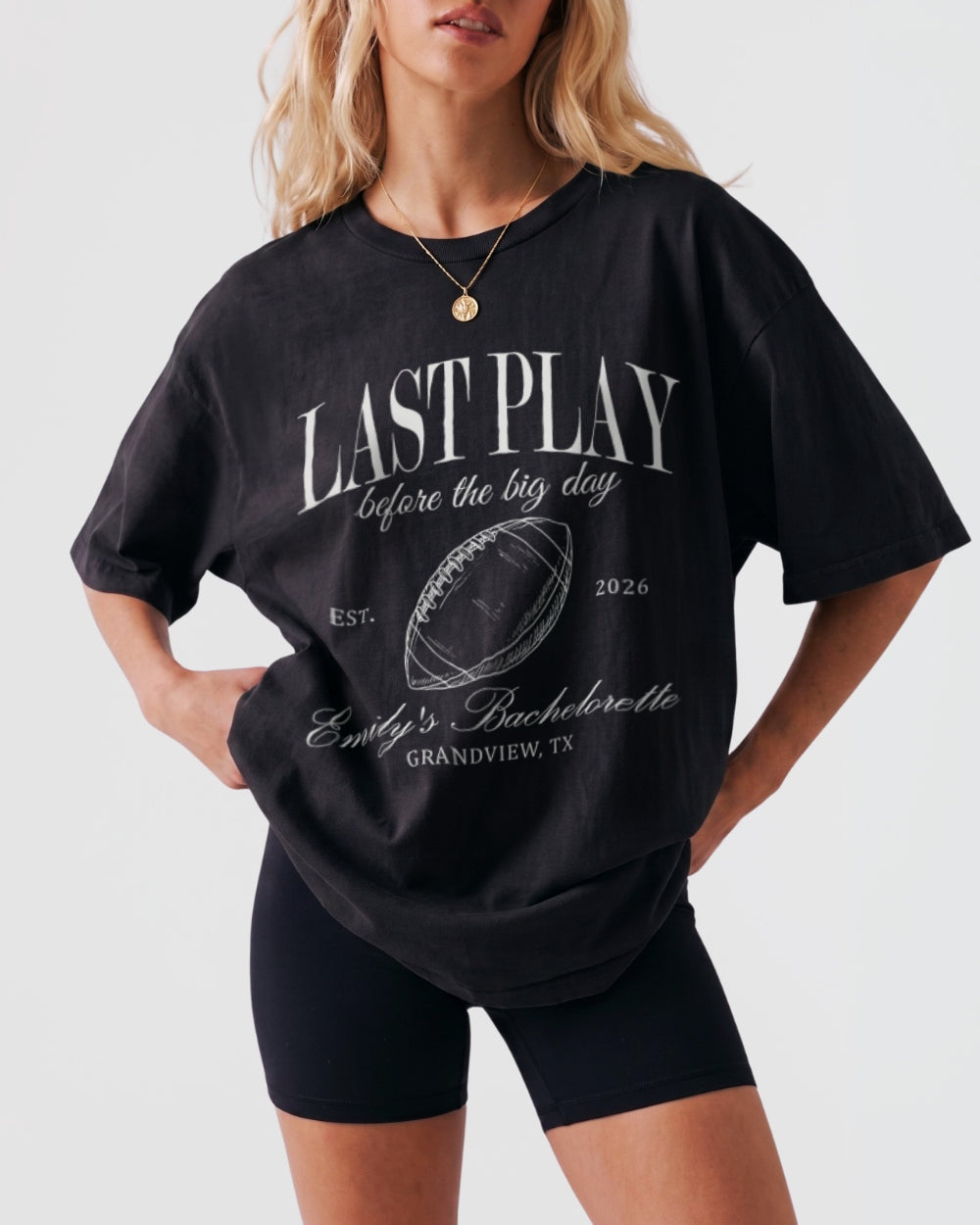 Last Play Before the Big Day - Football T-Shirt Black