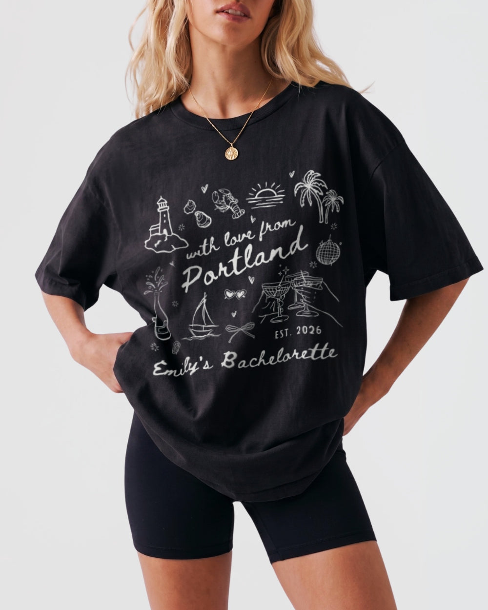 With Love from Portland T-Shirt Black