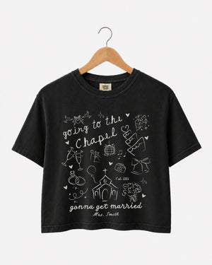 Going To The Chapel Crop Top Black