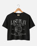 Last Play Before the Big Day - Basketball Crop Top Black