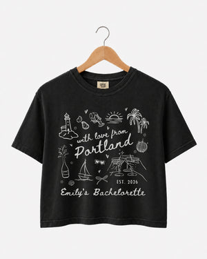 With Love from Portland Crop Top Black