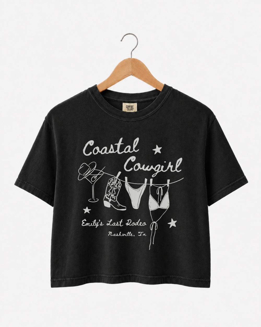 Coastal Cowgirl Crop Top Black