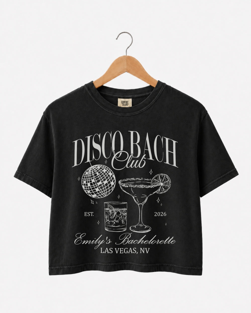 Disco Bach Club Crop Top Black