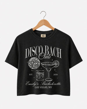 Disco Bach Club Crop Top Black