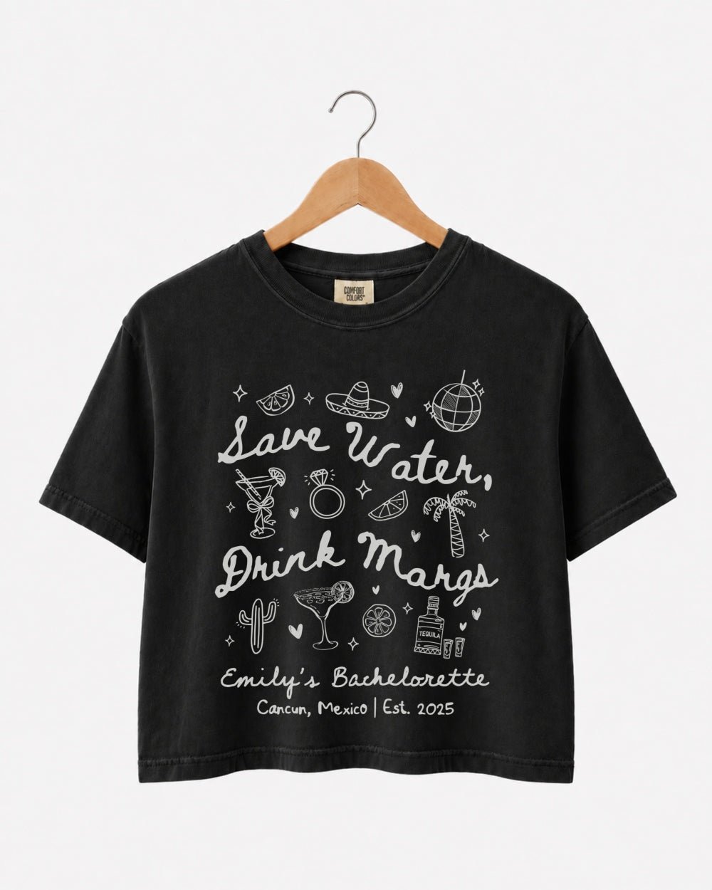 Save Water Drink Margs Crop Top Black