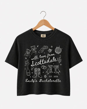 With Love from Scottsdale Crop Top Black