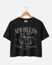 New Orleans Girls Club Crop Top Black