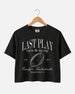 Last Play Before the Big Day - Football Crop Top Black