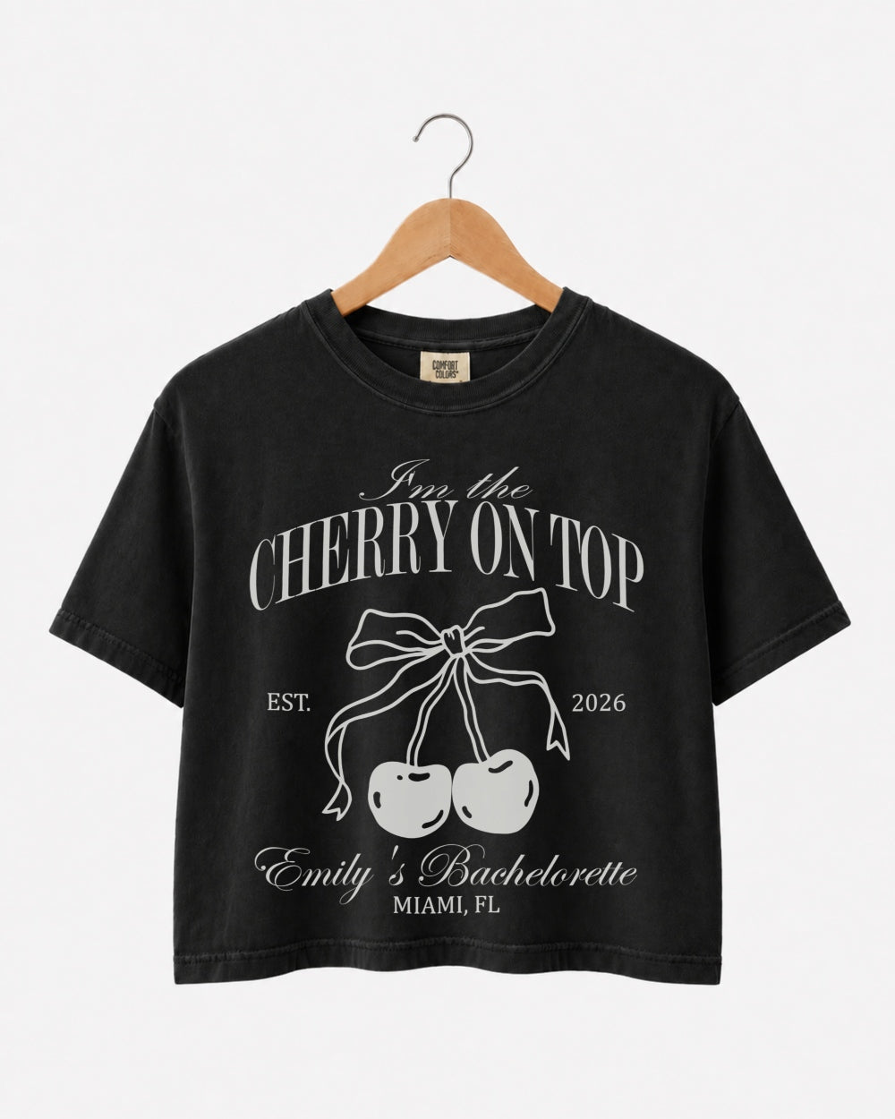 She's The Cherry On Top Crop Top Black