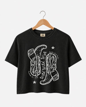 Personalized Wild Wild Wife tee for bridal crew photos and western themed party outfits
