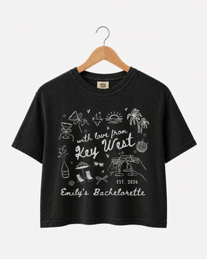 With Love from Key West Crop Top Black