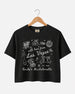 Matching crop tops for the bachelorette crew with vintage line-art Las Vegas theme. Personalized with bride name, year, and destination city for the whole party.