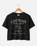 Last Toast on The Slopes Martini Crop Top Black