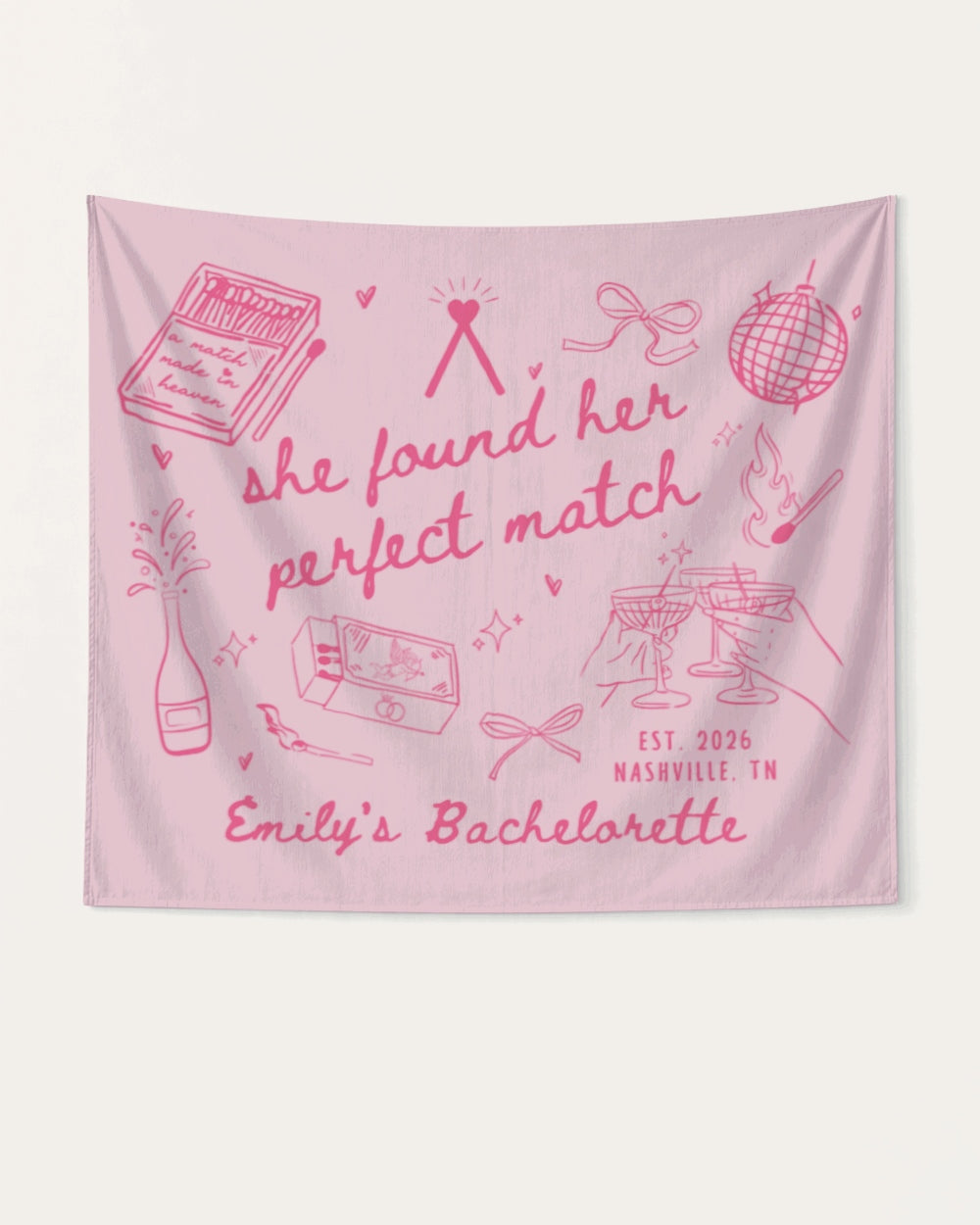 She Found Her Perfect Match Banner Blossom