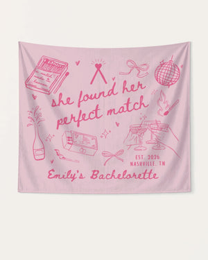 She Found Her Perfect Match Banner Blossom