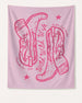 Western bachelorette banner with custom bride details for bridal crew celebrations