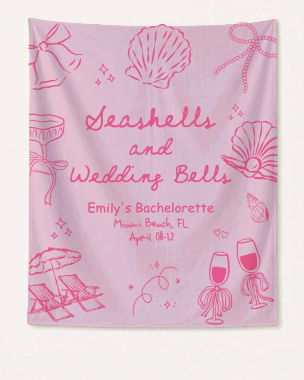 Seashells & Wedding Bells Banner Blossom