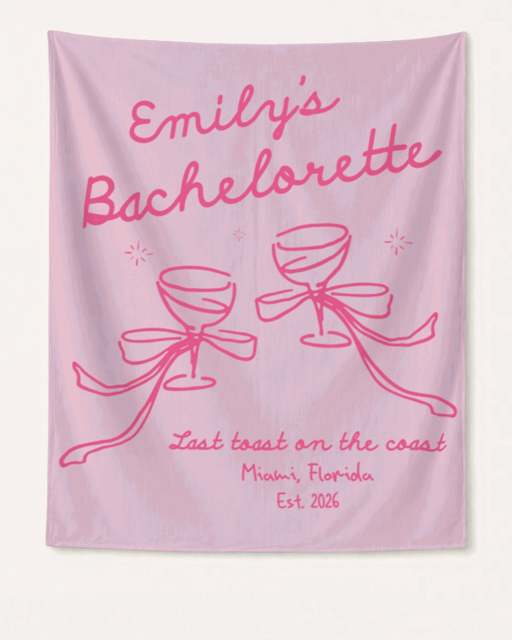 Last Toast on the Coast - Bow Cocktail Bach Banner Blossom